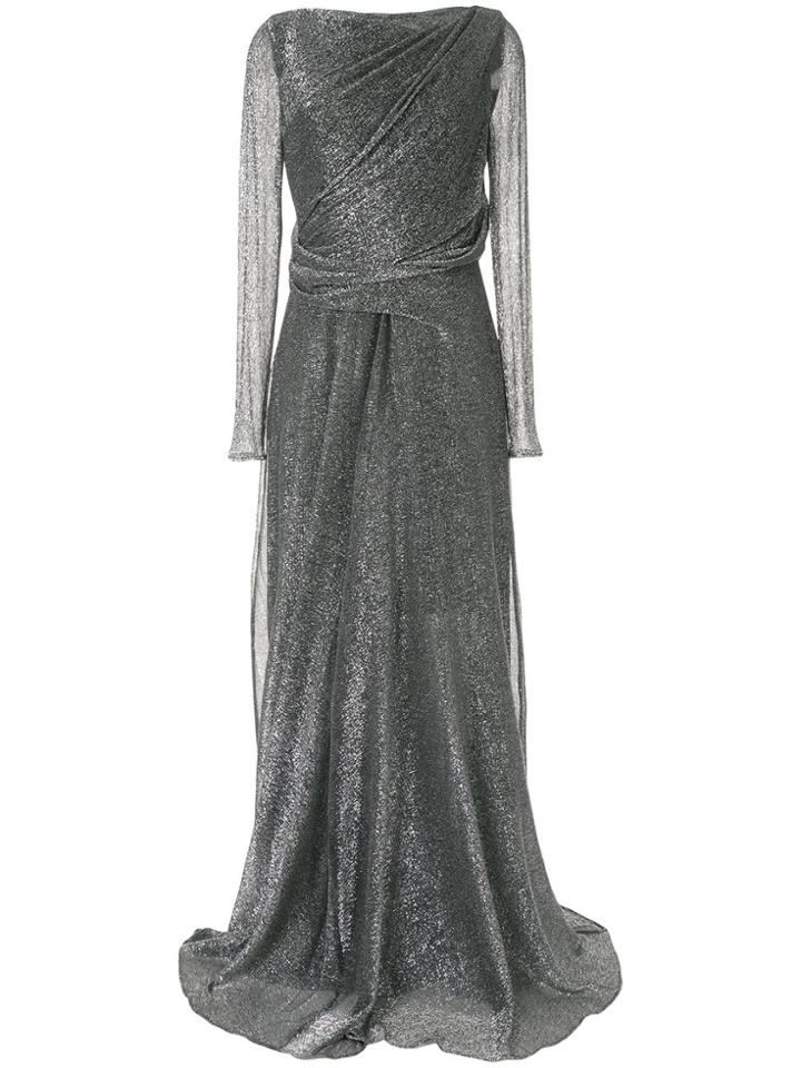 Talbot Runhof Ross Draped Gown - Metallic