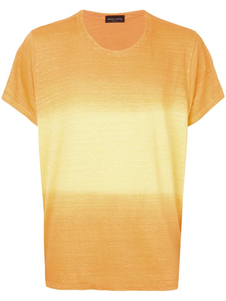 Roberto Collina Dégradé T-shirt - Yellow & Orange