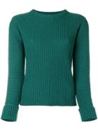 Lamberto Losani Round Neck Jumper - Green