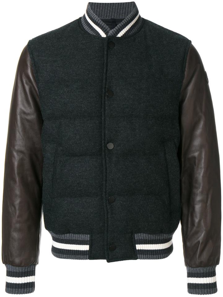 Moncler Contrast Bomber Jacket - Grey
