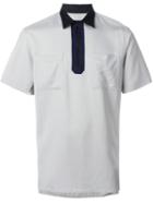 Lanvin Zipped Polo Shirt, Men's, Size: 37, Grey, Spandex/elastane/viscose