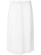 Kristensen Du Nord - Double Knee Length Skirt - Women - Silk/cotton - 42, White, Silk/cotton