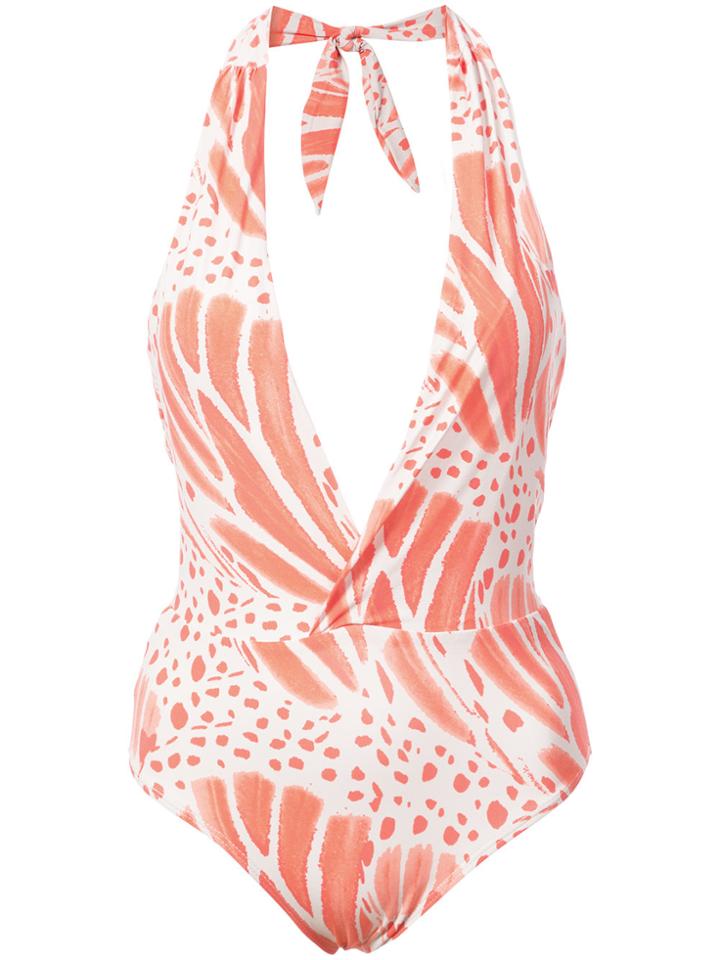 Patbo Monarch Halterneck Swimsuit - Pink & Purple