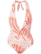 Patbo Monarch Halterneck Swimsuit - Pink & Purple