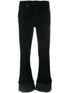 Rag & Bone Flared Cropped Trousers - Black