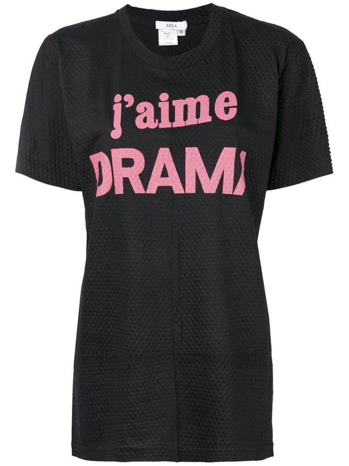 Area J'aime Drama Perforated T-shirt - Black