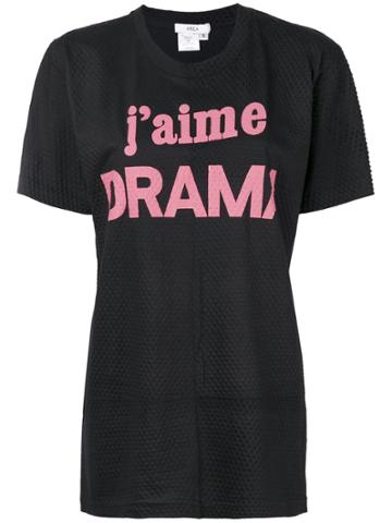 Area J'aime Drama Perforated T-shirt - Black