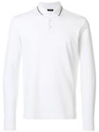 Z Zegna Long Sleeve Polo Shirt - White