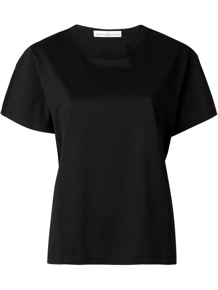 Golden Goose Deluxe Brand Round Neck T-shirt, Women's, Size: Xs, Black, Cotton/silk