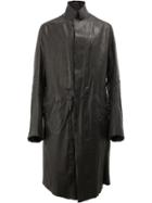Isaac Sellam Experience Fitted Leather Coat - Black