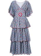 Gül Hürgel Long Flared Ruffle Dress - Multicolour