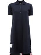 Thom Browne Striped Pique Polo Dress - Blue