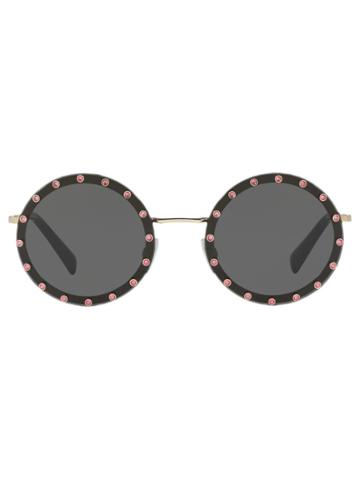 Valentino Eyewear Óculos De Sol Valentino, Modelo Va2010b. - Black