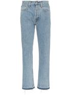 Helmut Lang Blue Mid Rise Straight Leg Jeans