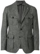 Tagliatore Tweed Fitted Blazer - Grey