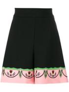 Vivetta Embroidered Hem Shorts - Black