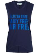 Stella Mccartney 'gluten' Print T-shirt, Women's, Size: 38, Blue, Cotton/viscose