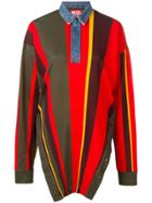 Diesel Red Tag Oversized Striped Polo Shirt - Green