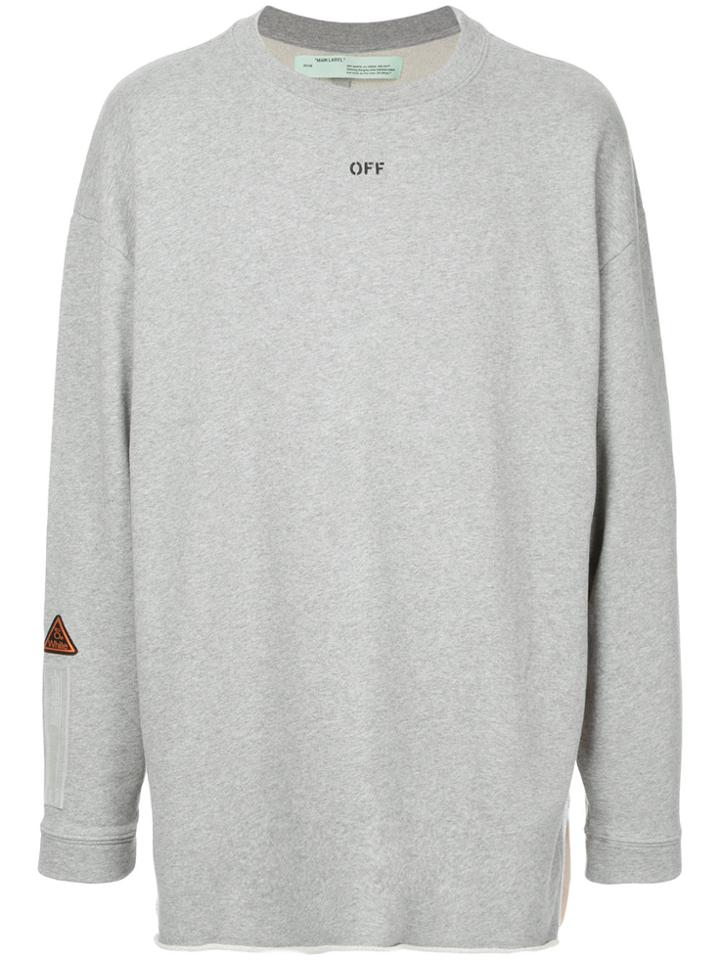 Off-white Industrial Stripe Sweatshirt - Grey