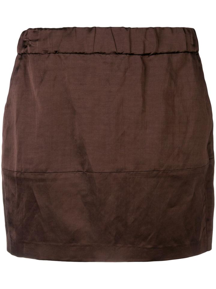 Fabiana Filippi Panelled Mini Skirt - Brown