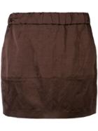 Fabiana Filippi Panelled Mini Skirt - Brown