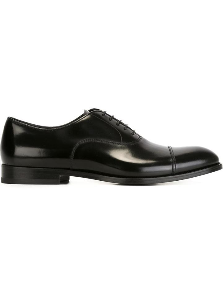 Doucal S Classic Oxford Shoes, Men's, Size: 41.5, Black, Leather