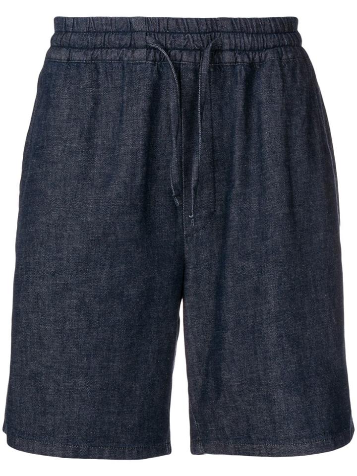 Maison Kitsuné Plain Denim Shorts - Blue