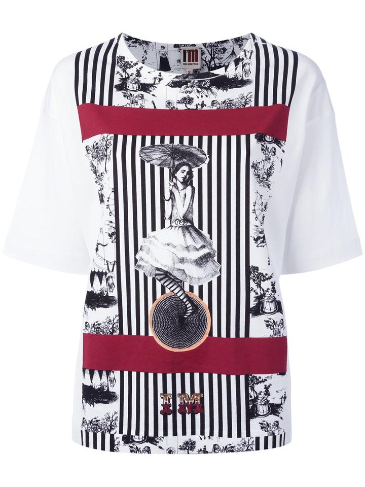 I'm Isola Marras Multi Print T-shirt, Women's, Size: Small, White, Cotton