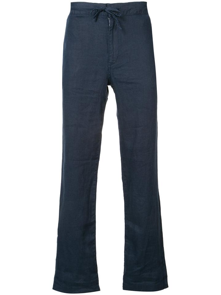 Onia - Collin Drawstring Linen Pants - Men - Linen/flax - S, Blue, Linen/flax