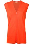 Nehera Sleeveless Cardigan, Women's, Size: Large, Yellow/orange, Virgin Wool