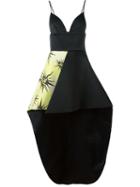 Fausto Puglisi Panelled Asymmetric Train Dress