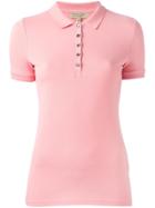 Burberry Snap Fastening Polo Shirt - Pink & Purple