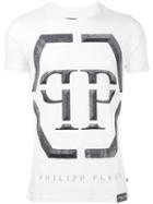 Philipp Plein Winter T-shirt, Men's, Size: Large, White, Cotton