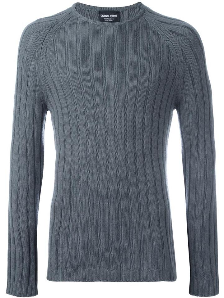 Giorgio Armani Classic Polo Shirt, Men's, Size: 50, Grey, Virgin Wool
