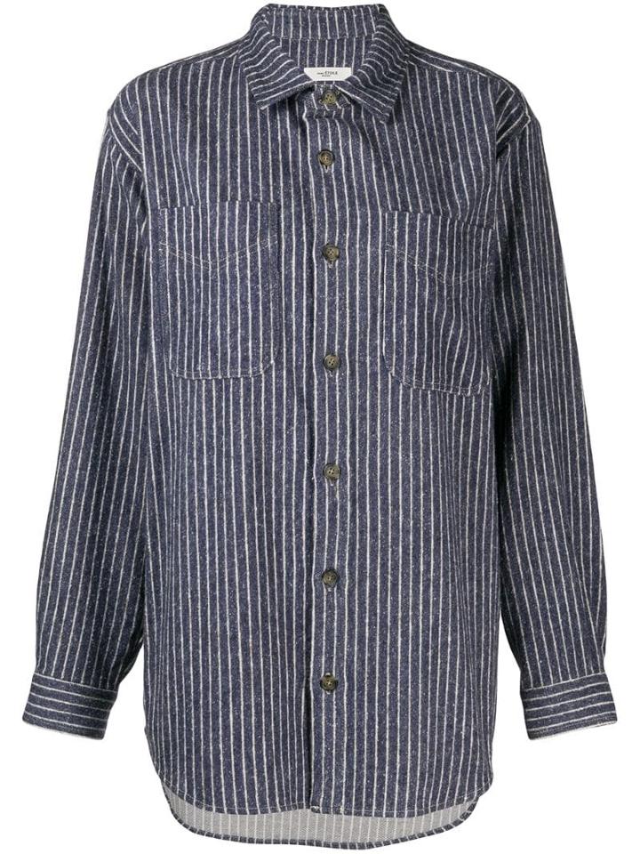 Isabel Marant Étoile Long Sleeve Striped Shirt - Blue