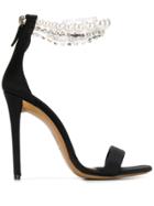 Alexandre Vauthier Faux Pearl Embellished Sandals - Black