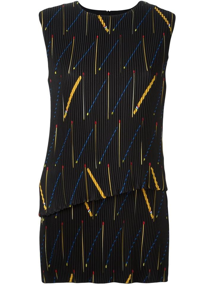 Victoria Beckham Abstract Print Ribbed Top