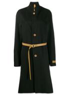 Helmut Lang Single Breasted Coat With Side Slits - Black