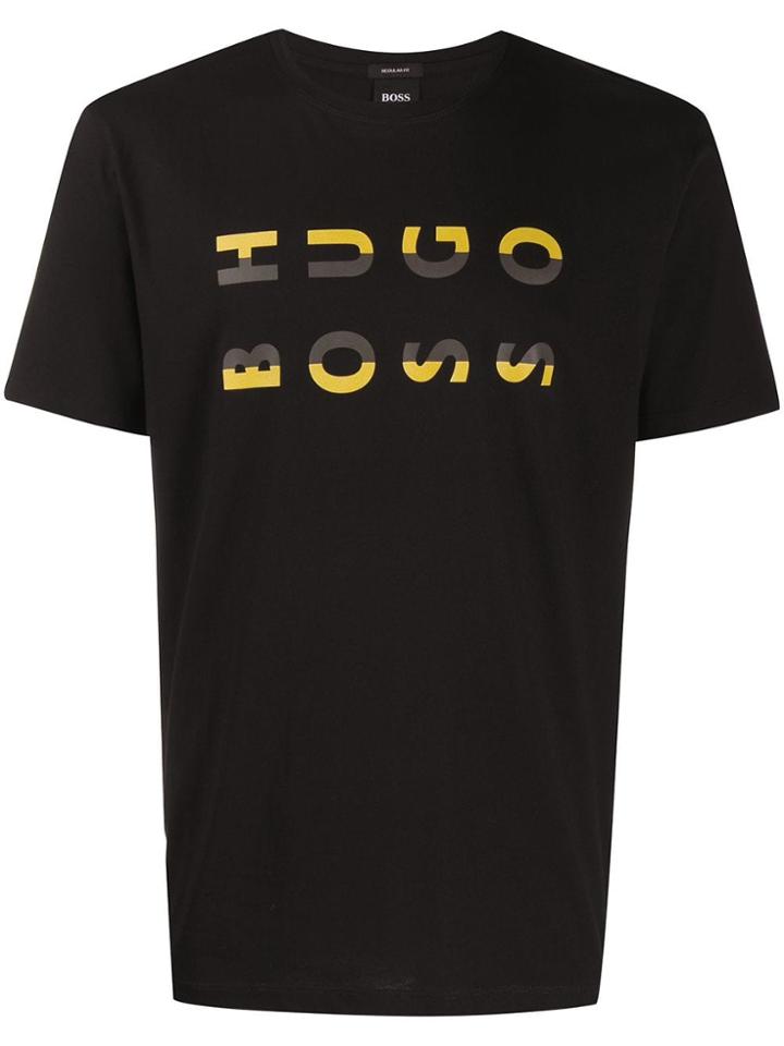 Boss Hugo Boss Tiburt Logo Print T-shirt - Black