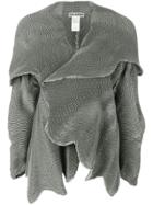 Issey Miyake Embroidered Flared Jacket - Grey
