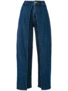 Aalto High Waisted Flared Jeans - Blue