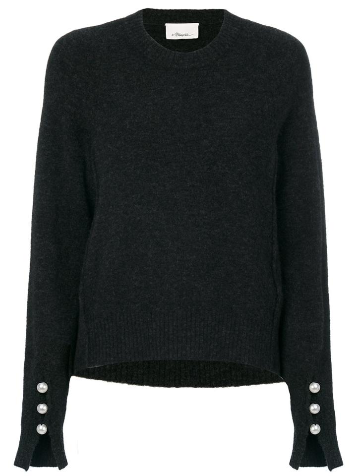 3.1 Phillip Lim Faux-pearl Embellished Sweater - Grey