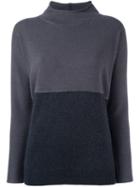 Fabiana Filippi - Two-tone Jumper - Women - Silk/cashmere/merino - 46, Grey, Silk/cashmere/merino