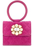 Chanel Vintage Quilted Pearl Handbag - Purple