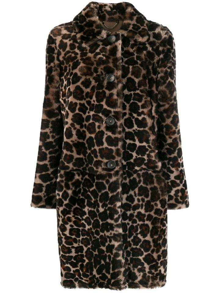 Desa 1972 Leopard Print Coat - Neutrals