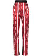 Haider Ackermann Slim Leg Striped Trousers - Red