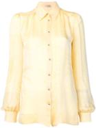 Emilio Pucci Acapulco Piazzato Print Silk Blouse - Yellow