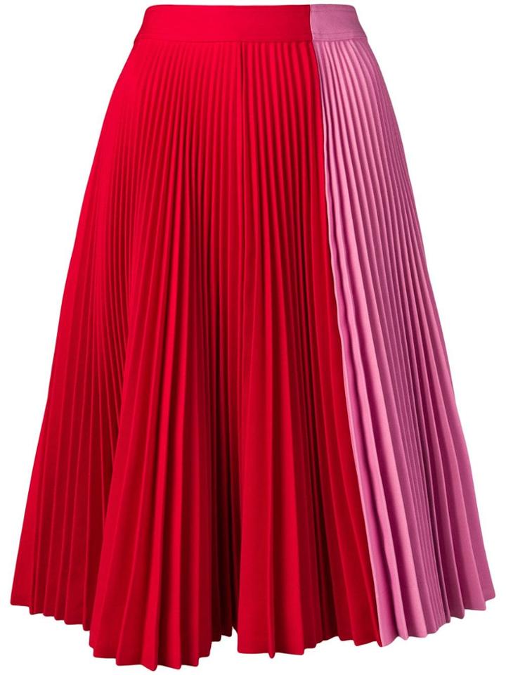 Calvin Klein 205w39nyc Pleated Midi Skirt - Red
