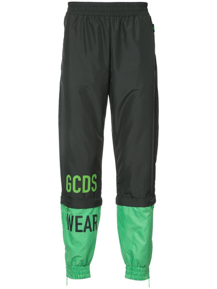 Gcds Colour Block Logo Track Trousers - Black