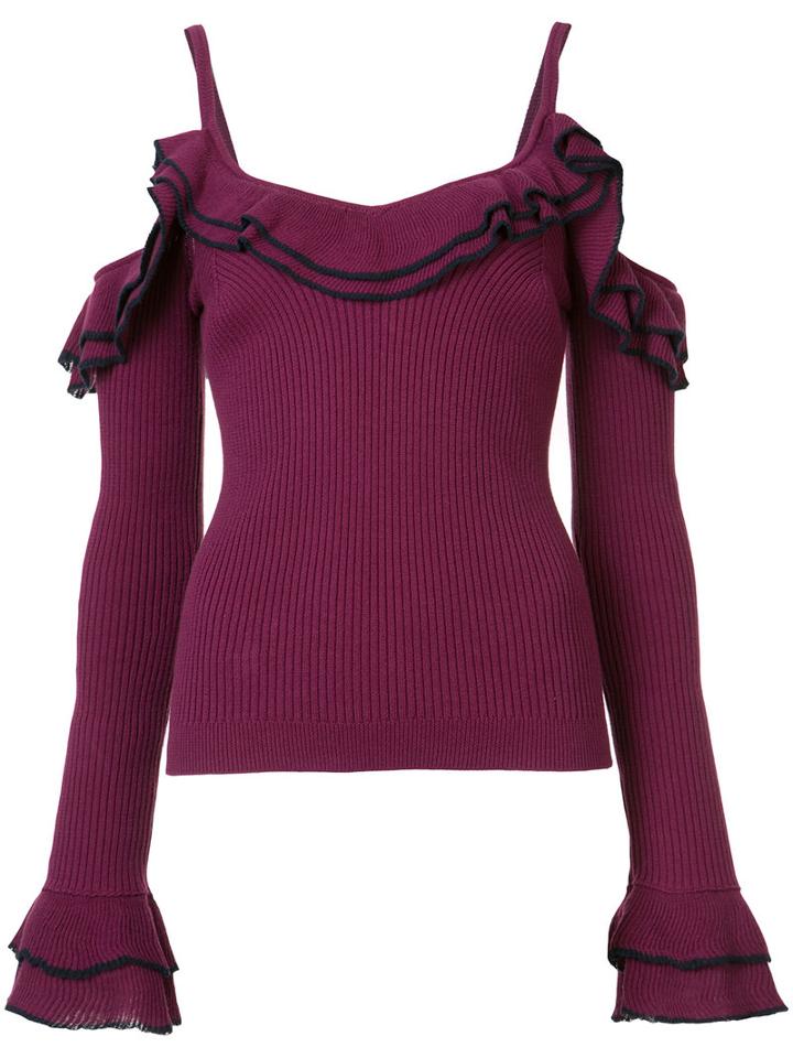 Zac Zac Posen - 'laguna' Sweater - Women - Cotton - Xs, Red, Cotton